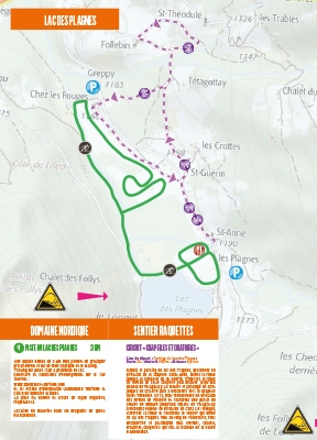 Lac des Plagnes ski de fond plan